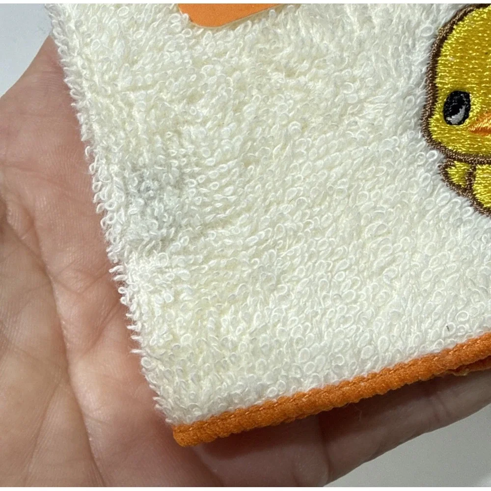 Hiyoko-chan Handkerchief Towel 18x18 cm Yellow Chick Cotton Nissin‎ Food - FLAW